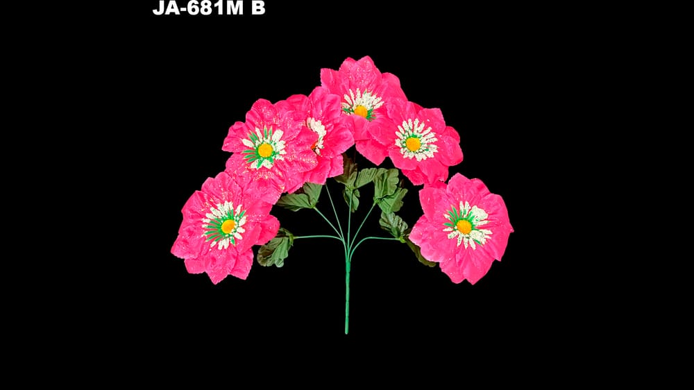 Dhalia peacock* 6 con polen y dimantina flor de 15 cm B