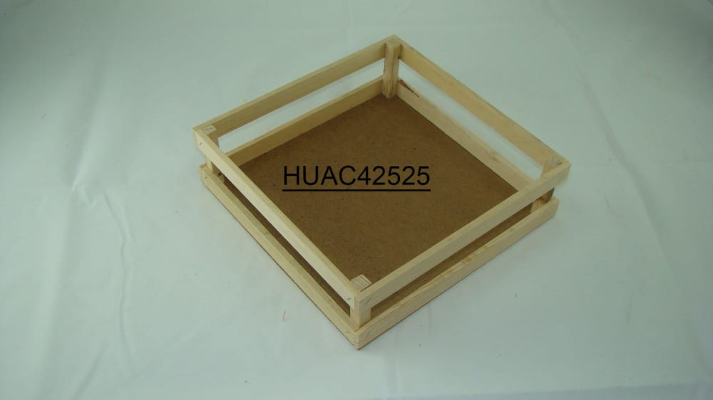 huacal no.4 25*25 sin pintar hecha de madera y mdf 7 cm de altura 