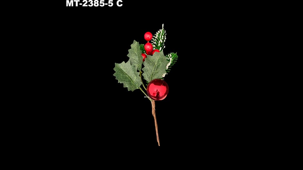 pick navideño de piña con cerezas . Mide 25 cm C