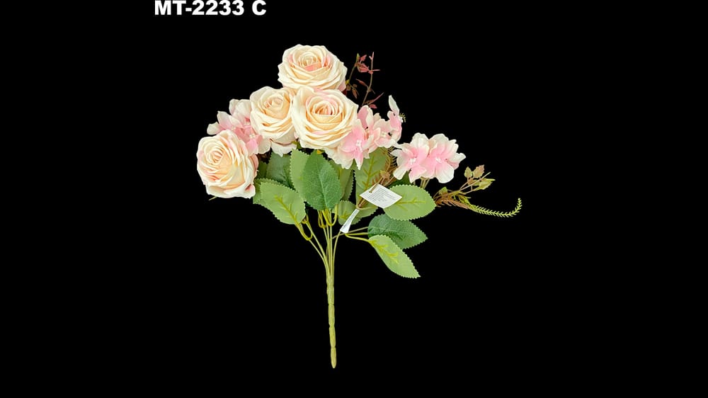 Ramo mediano de rosa con hortencia vintage. Mide 35 cm C
