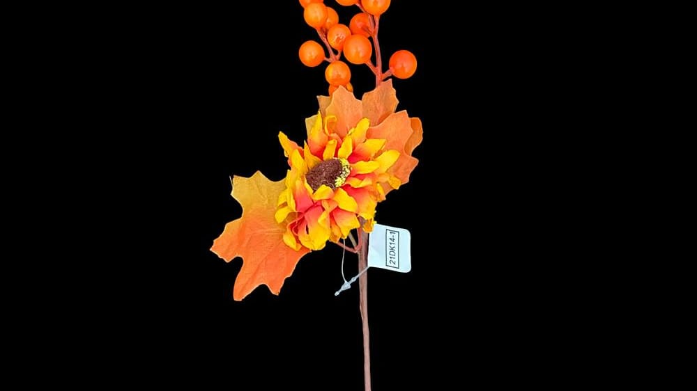 Vara flor otoñal con calabaza 25 cm B