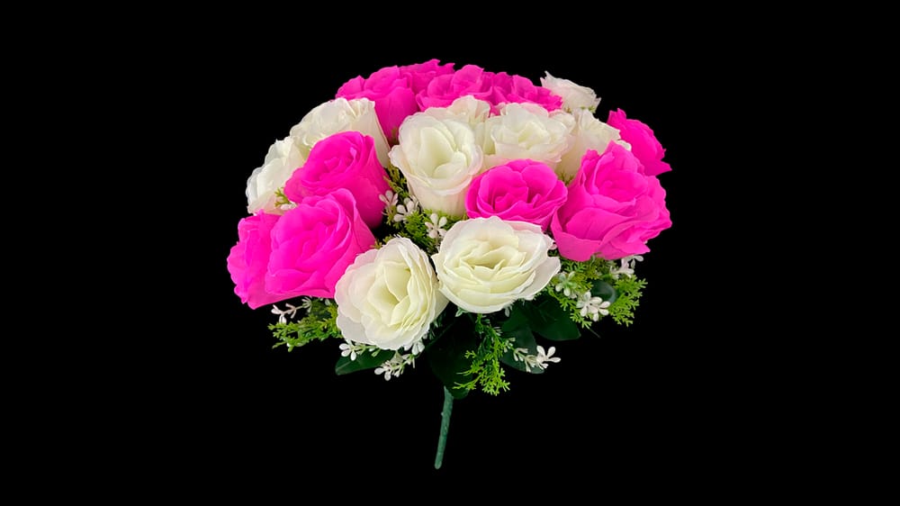 Bouquet de botón de rosa *24 Mide 37 cm F