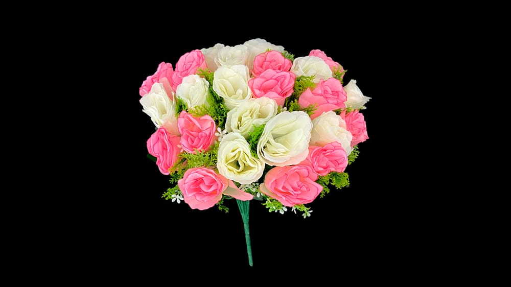 Bouquet de botón de rosa *24 Mide 37 cm E