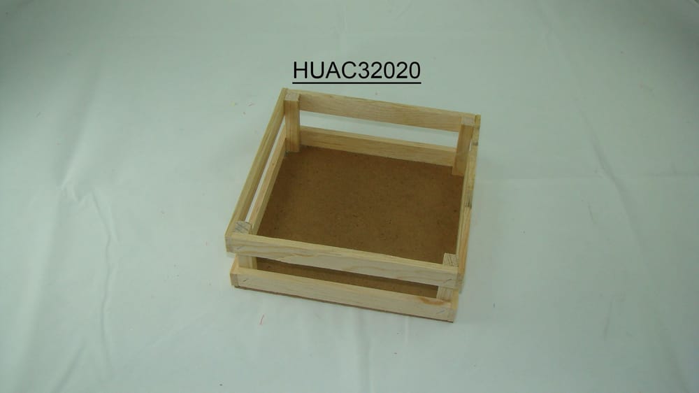 huacal no.3 20*20 sin pintar hecha de madera y mdf 7 cm de altura 