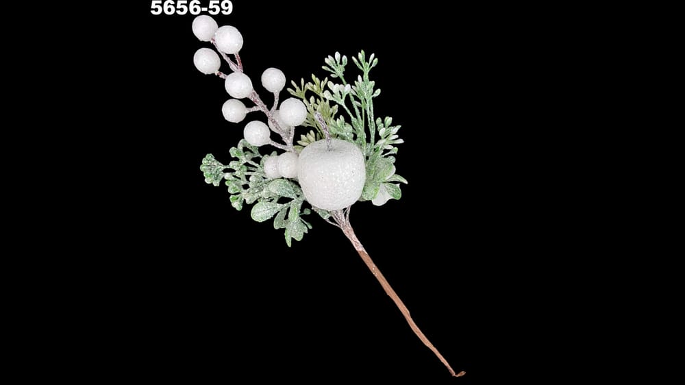 Pick de berries con manzana y brillos. Mide 25 cm 