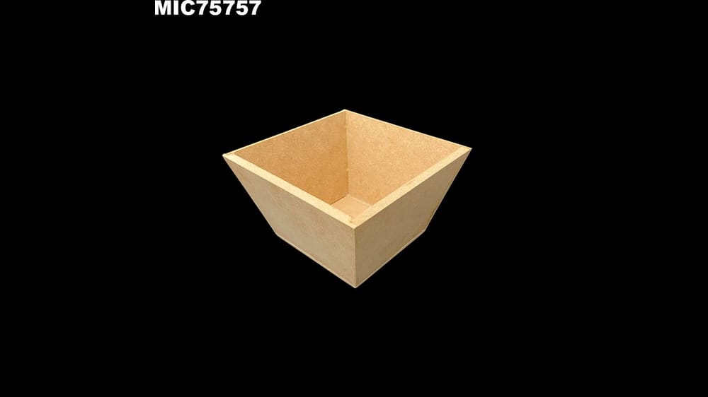 Mini charola 7.5*7.5+7 sin pintar  