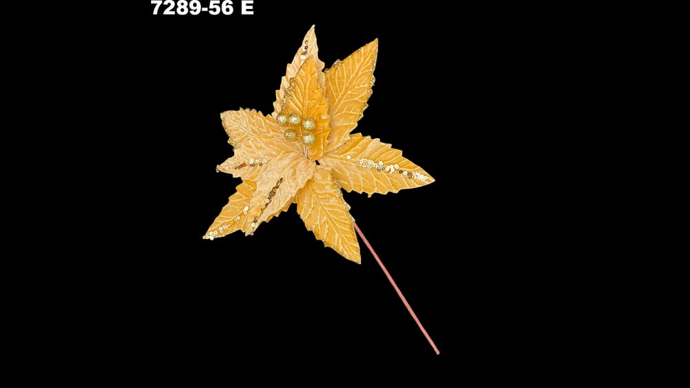 Vara nochebuena con orilla diamantada. Flor mide 30 cm E