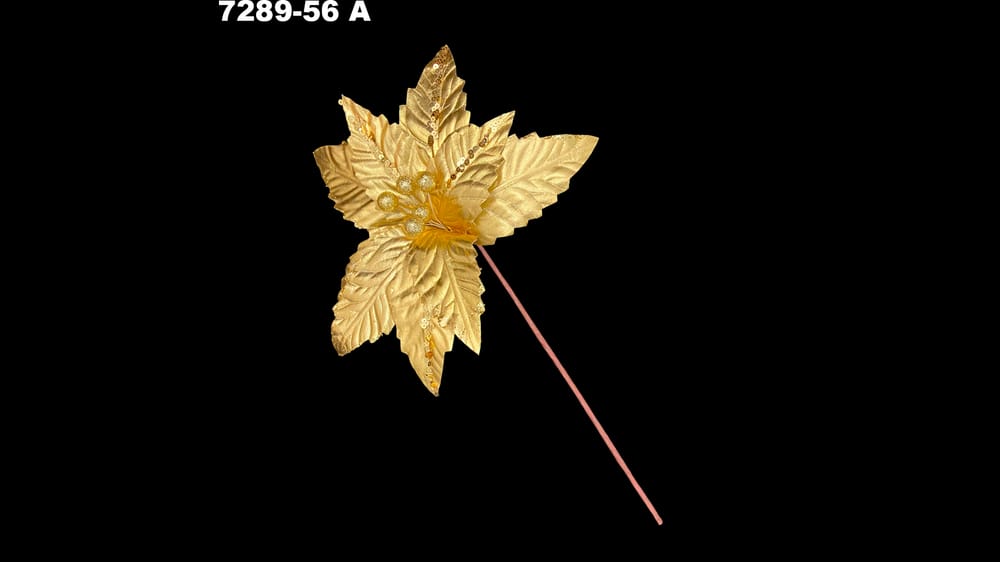 Vara nochebuena con orilla diamantada. Flor mide 30 cm A