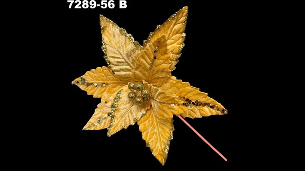 Vara nochebuena con orilla diamantada. Flor mide 30 cm B