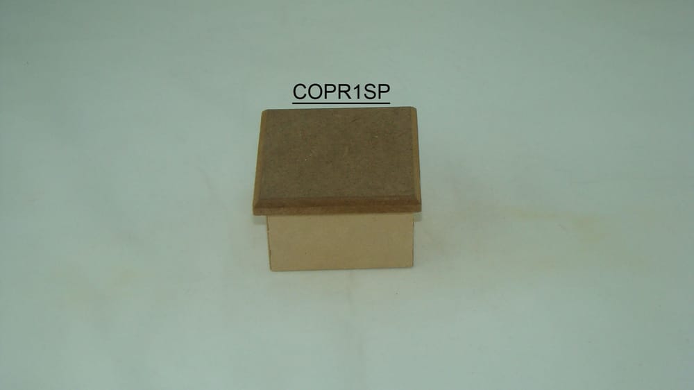 Cofre pop recto sin pintar tipo rustico hecho de mdf N*1 6X7+5 cm 