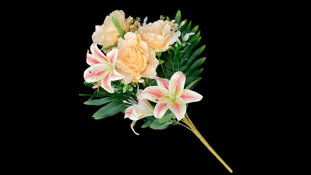 Ramo mixto rosa margarita y lily. Mide 50 cm G