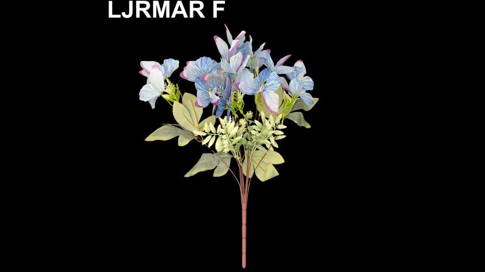 Ramo mediano mariposas y follaje *9 mide 50 cm  F