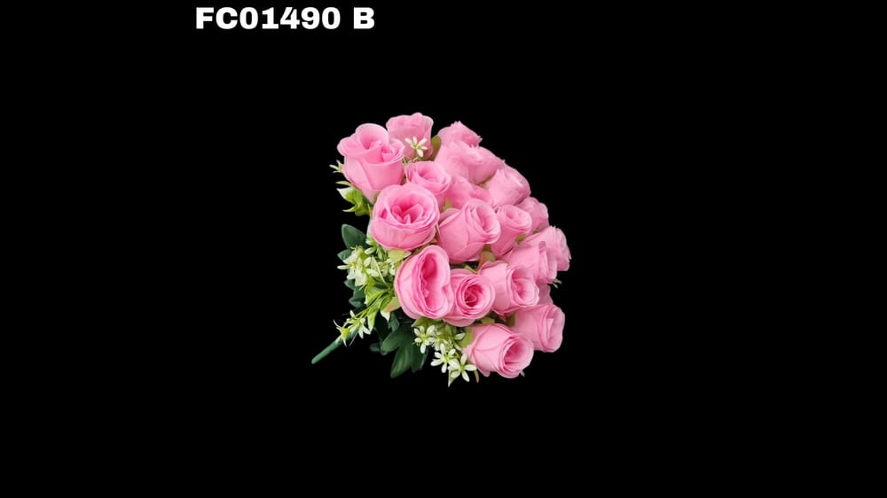 Ramo botón con florecitas. Flor de 7 cm B