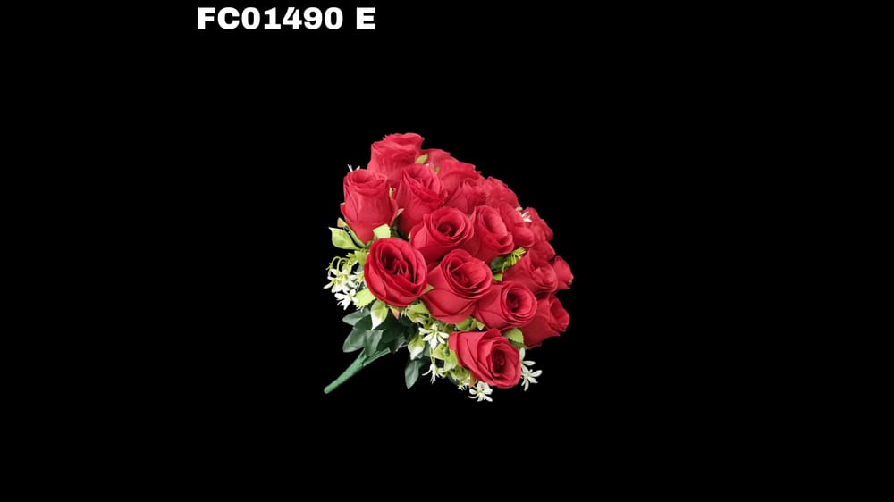 Ramo botón con florecitas. Flor de 7 cm E