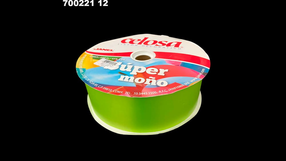 Listón celosa SUPER MOÑO no.22 (7cm grosor 250m 12