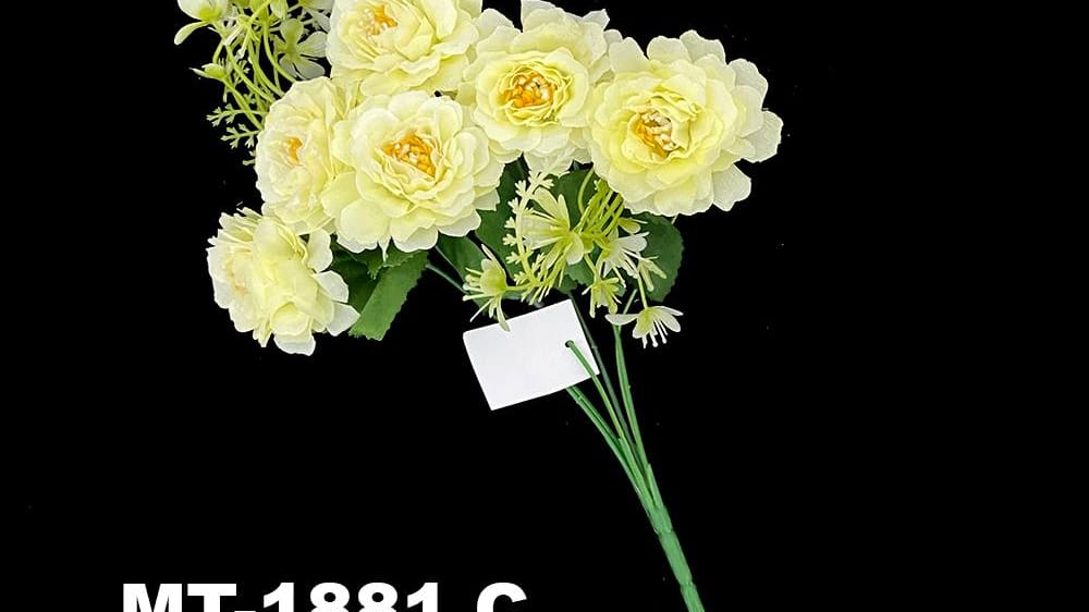 Ramito de gardenia vintage con follaje 30 cm C