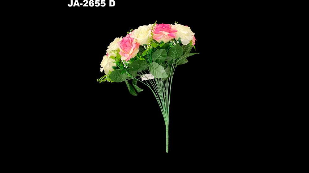 Bouquet de rosa *24 con helechos D