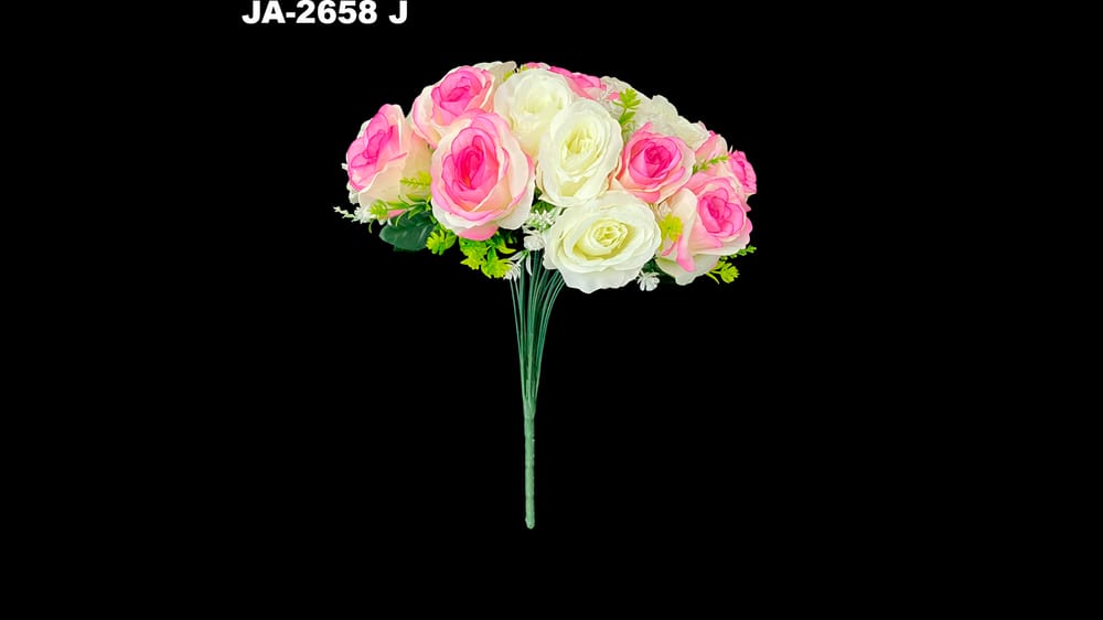 Bouquet rosa alemana *24 con follajes J