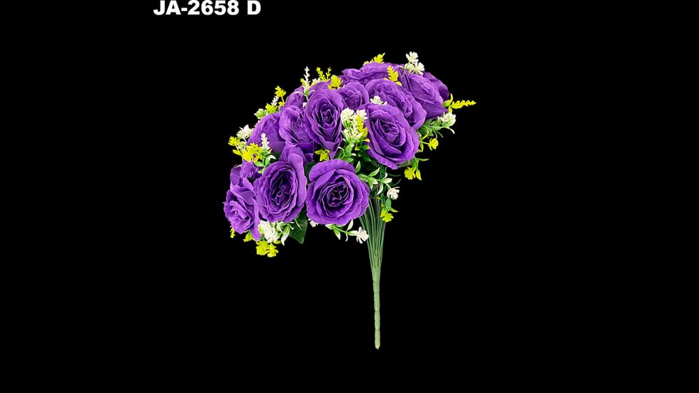 Bouquet rosa alemana *24 con follajes D