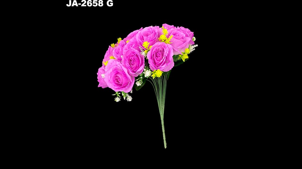 Bouquet rosa alemana *24 con follajes G