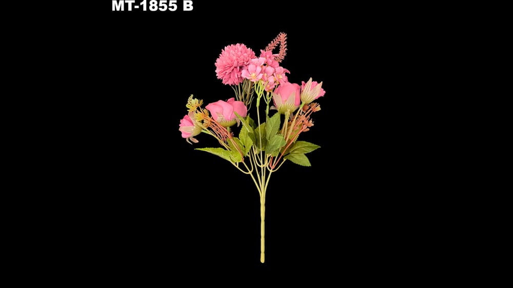 Ramito clavel, rosa y espiga vintage. Mide 30 cm B