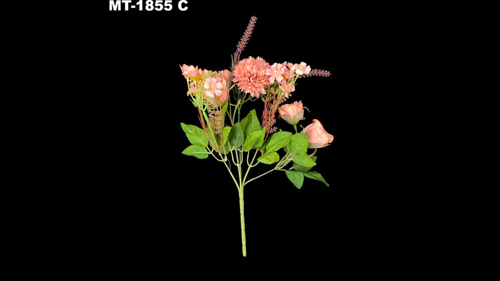 Ramito clavel, rosa y espiga vintage. Mide 30 cm C