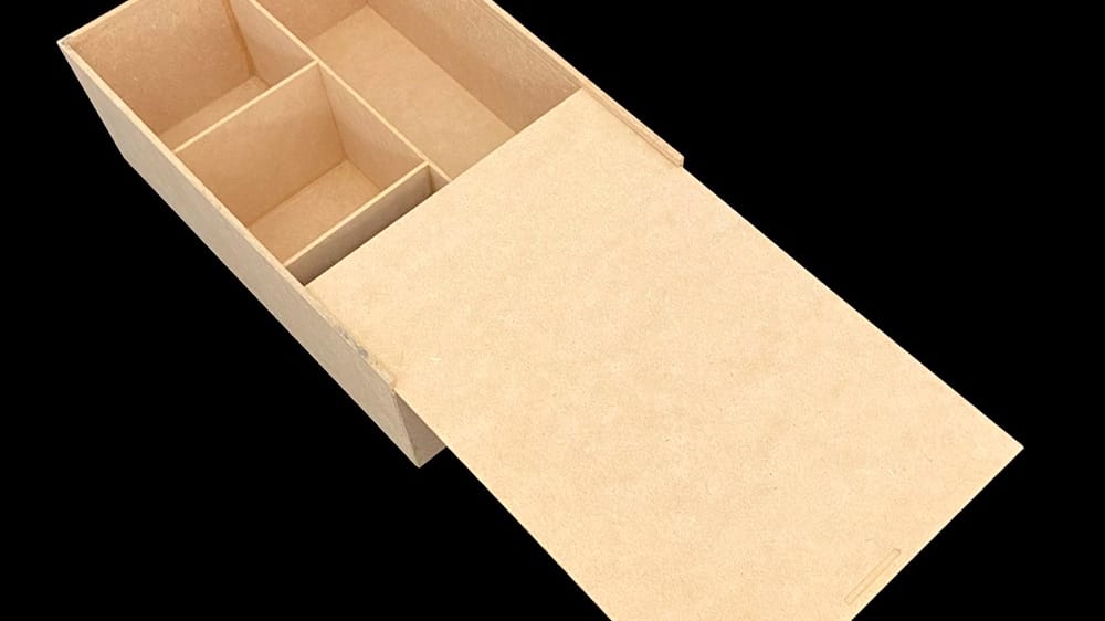 Caja deslizable con divisiones 36*24+12 MDF 