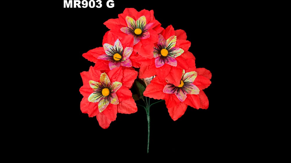 Ramito dhalia satinada *5 tornasol. Flor de 15 cm G
