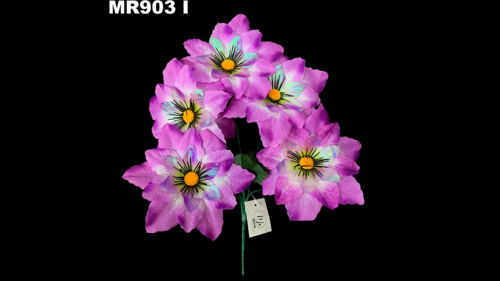Ramito dhalia satinada *5 tornasol. Flor de 15 cm I