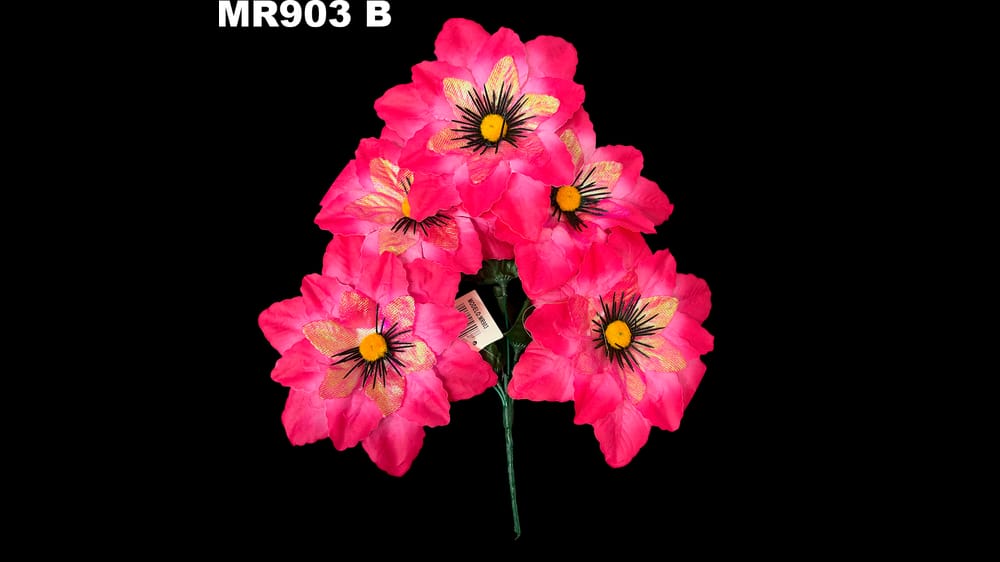 Ramito dhalia satinada *5 tornasol. Flor de 15 cm B