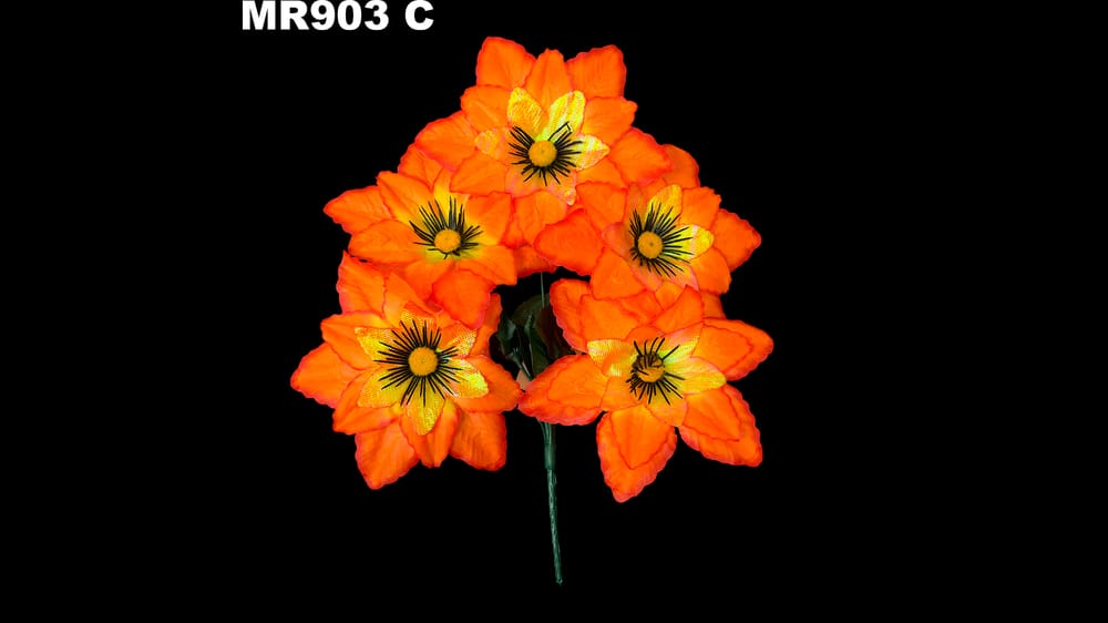 Ramito dhalia satinada *5 tornasol. Flor de 15 cm C