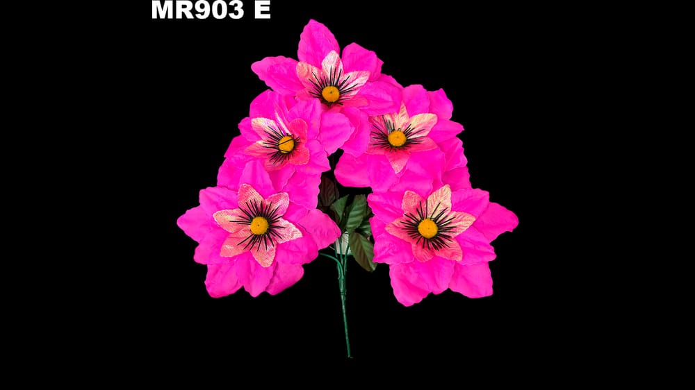 Ramito dhalia satinada *5 tornasol. Flor de 15 cm E