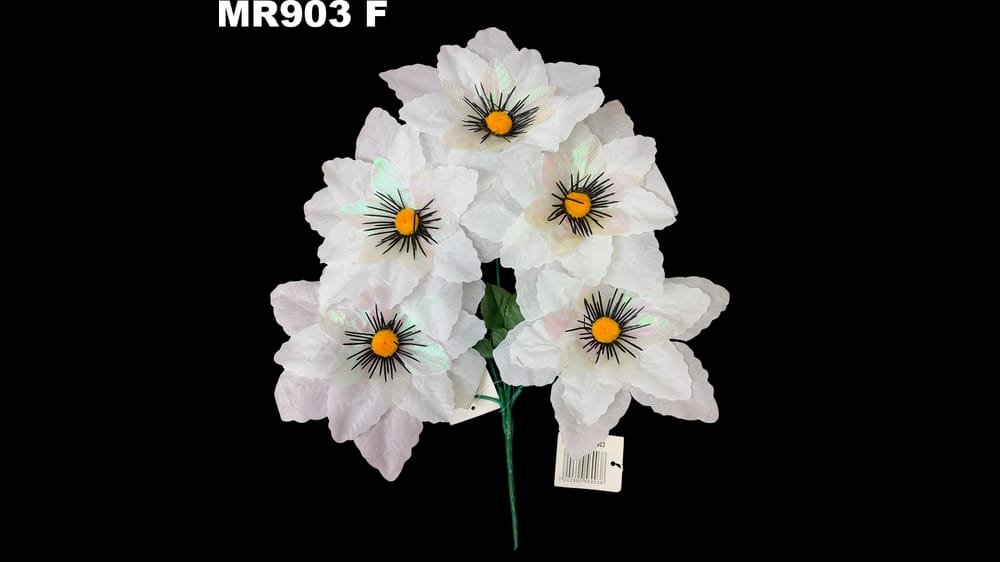Ramito dhalia satinada *5 tornasol. Flor de 15 cm F