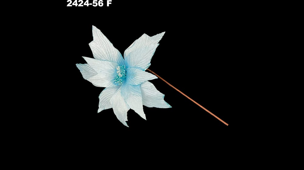 Vara nochebuena con filo glitter. Mide flor 28 cm F
