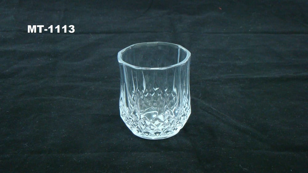 vaso de vidrio gravado 9cm alto 