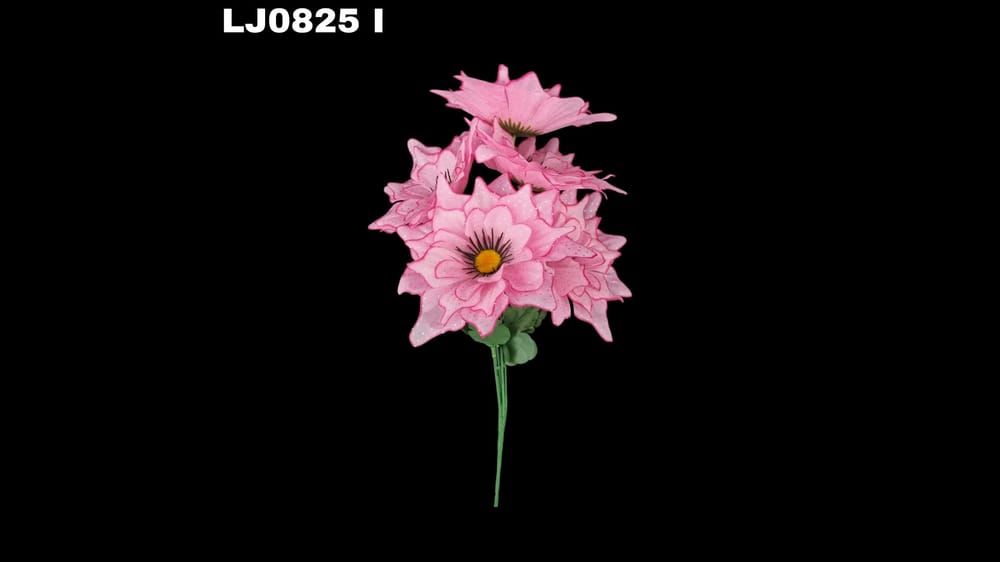 Ramo de dhalia *5 picuda con pecas Flor de 7 cm I