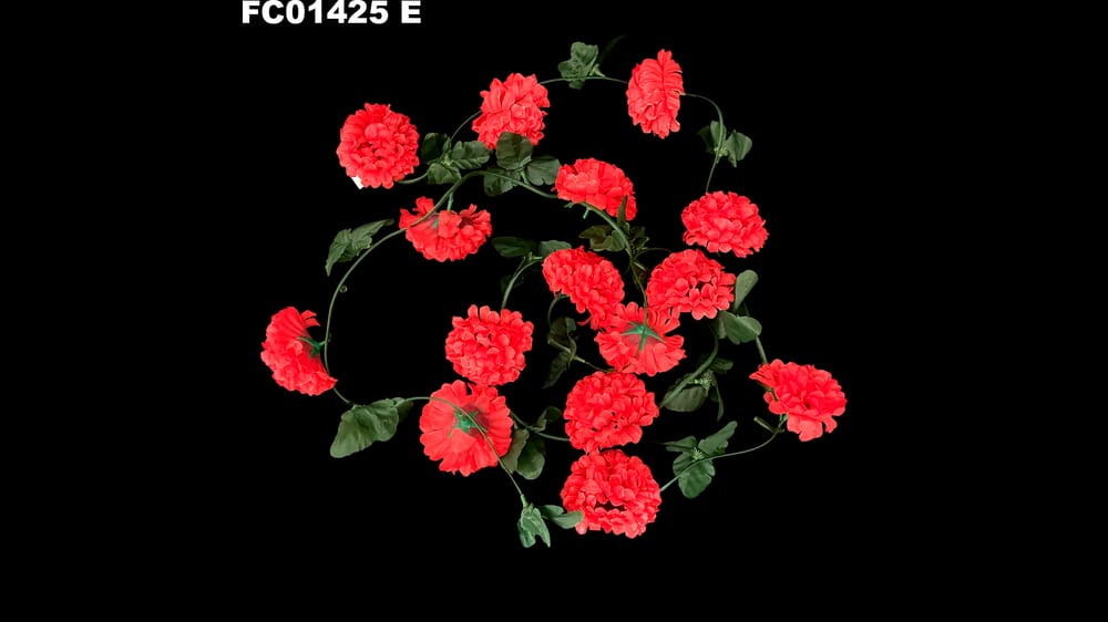 Guía cempazuchil con 15 flores. Mide 2.90 m E