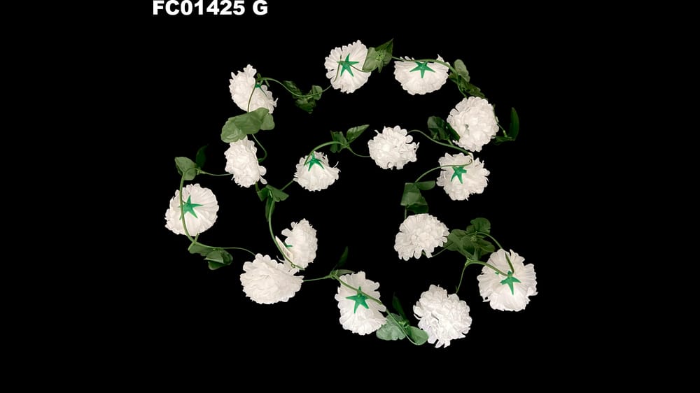 Guía cempazuchil con 15 flores. Mide 2.90 m G
