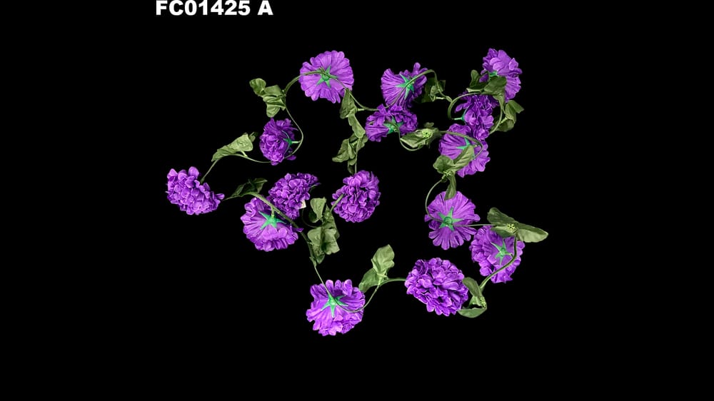 Guía cempazuchil con 15 flores. Mide 2.90 m A