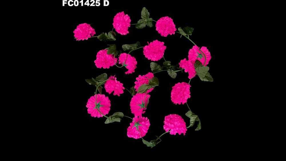 Guía cempazuchil con 15 flores. Mide 2.90 m D