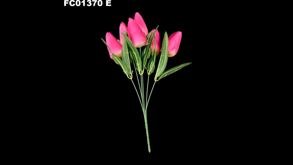 Ramo tulipan satinado *6. Mide 30 cm H