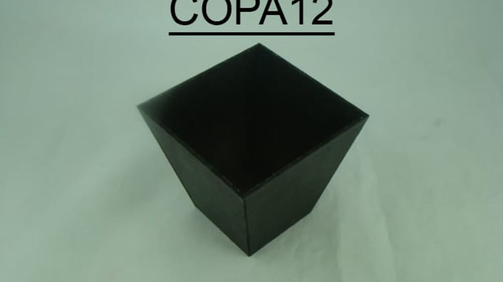 copa no.12 (12*12) pintada de madera tipo rustica hecho de mdf 12*12+12 