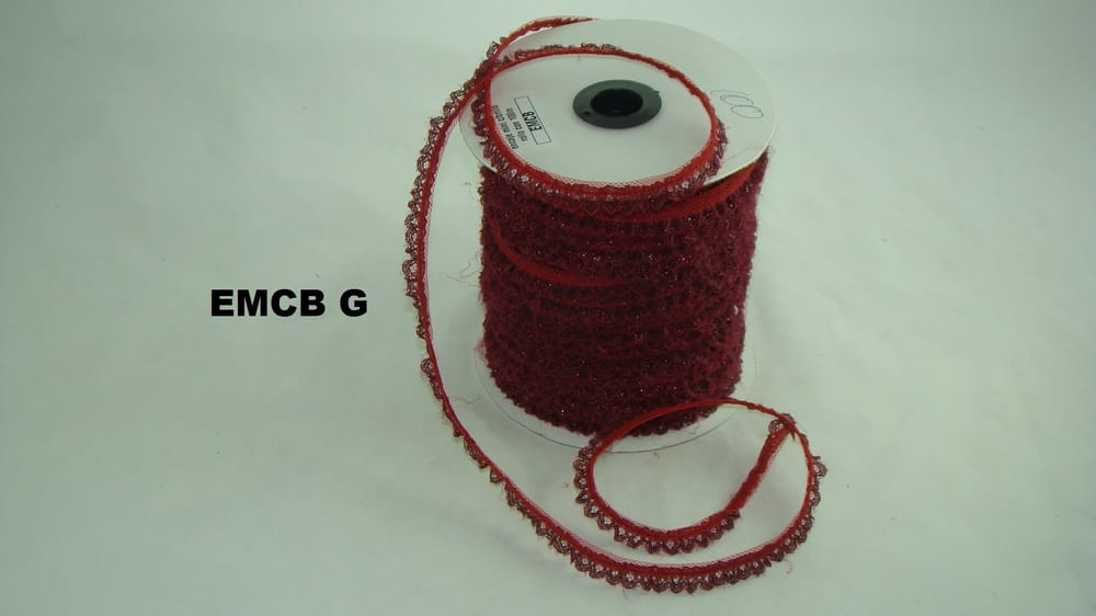 encaje mini c/brillo rollo con 100m G