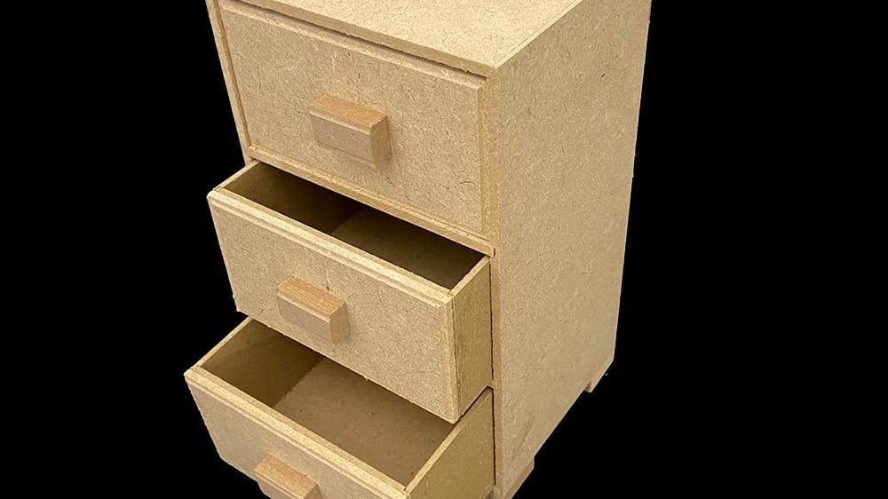 cajonera de 3 cajones MDF 