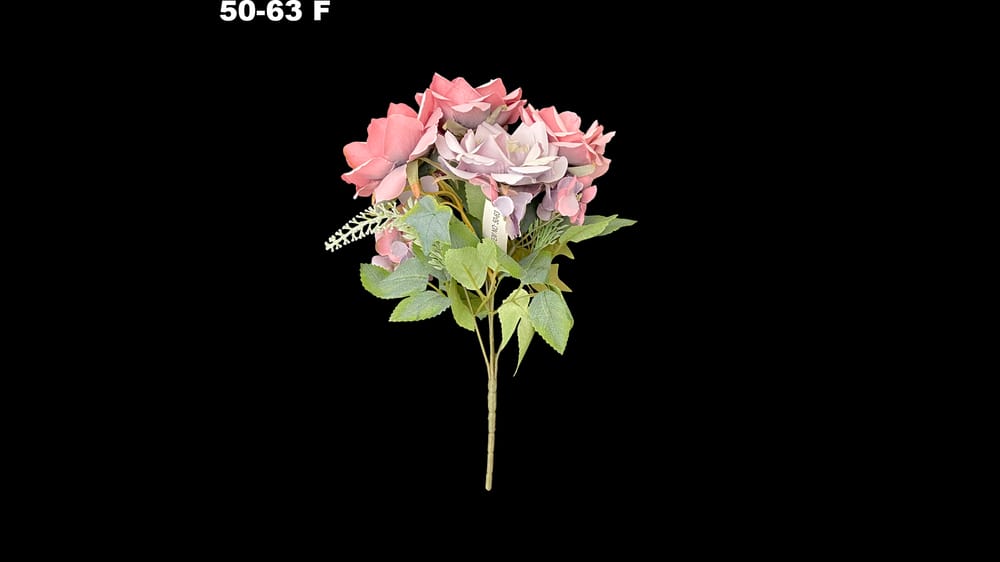 Ramo fino vintage rosas con hortencias. Mide 30 cm F