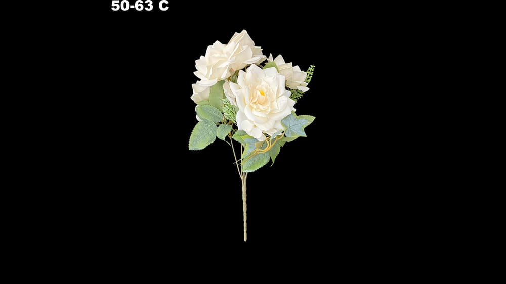 Ramo fino vintage rosas con hortencias. Mide 30 cm C