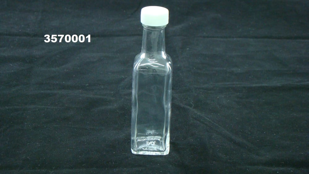 botella marasca 100 ml con tapa 14.5 cm 