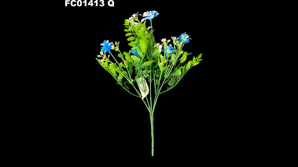 Mix de follaje de plástico con flor *5 Q