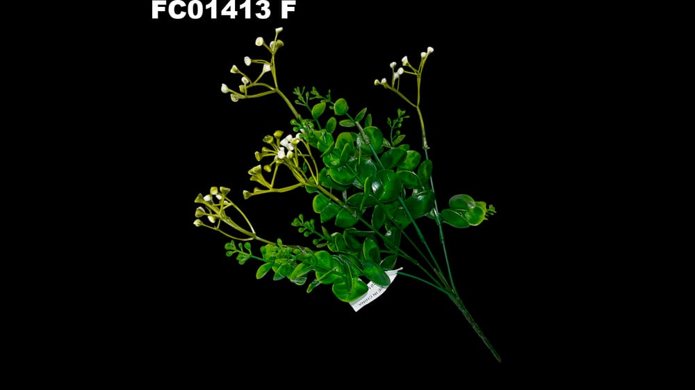 Mix de follaje de plástico con flor *5 F
