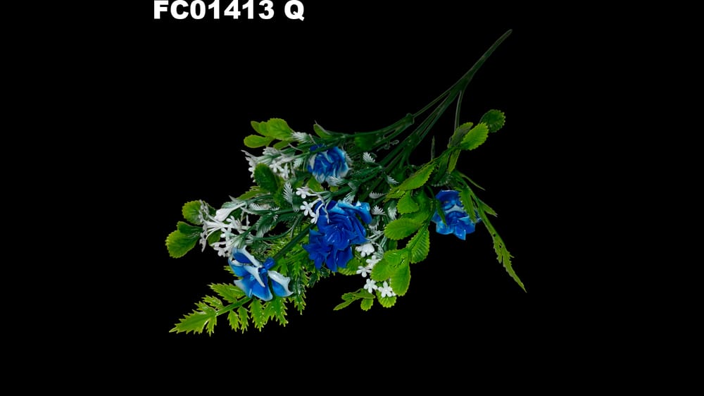 Mix de follaje de plástico con flor *5 Q